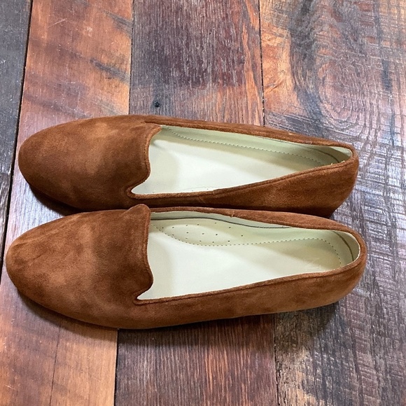 Nisolo Brown Suede Smoking Loafers Handmade in Peru Women’s Size 10 - Picture 7 of 11